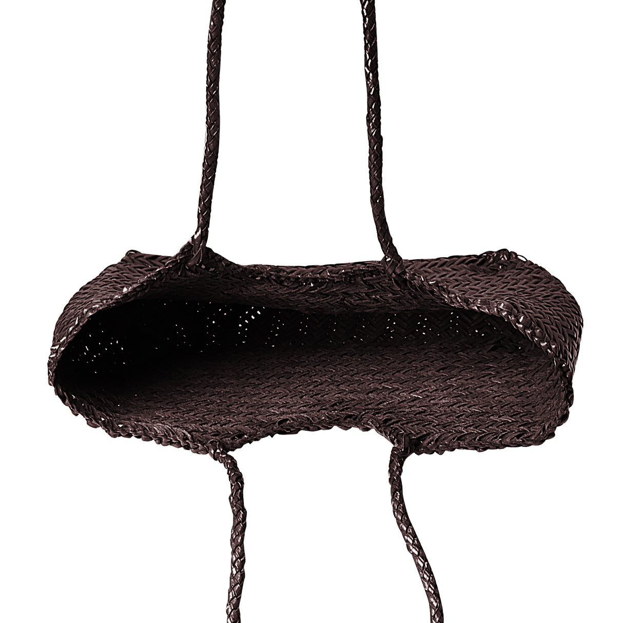 La Cressida Brown Woven Leather Tote Bag