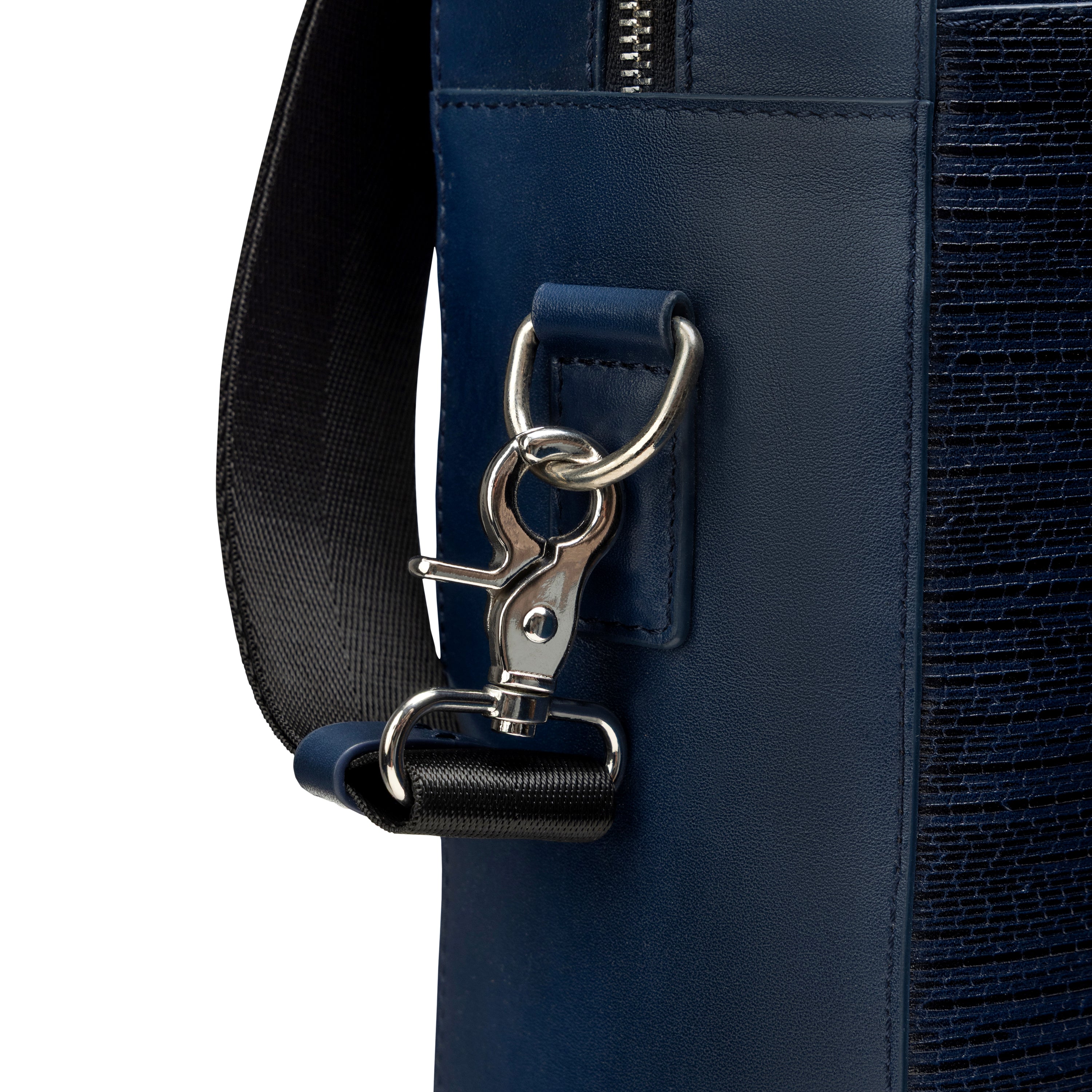 Blue Saffiano Men Laptop Bag | La Cressida