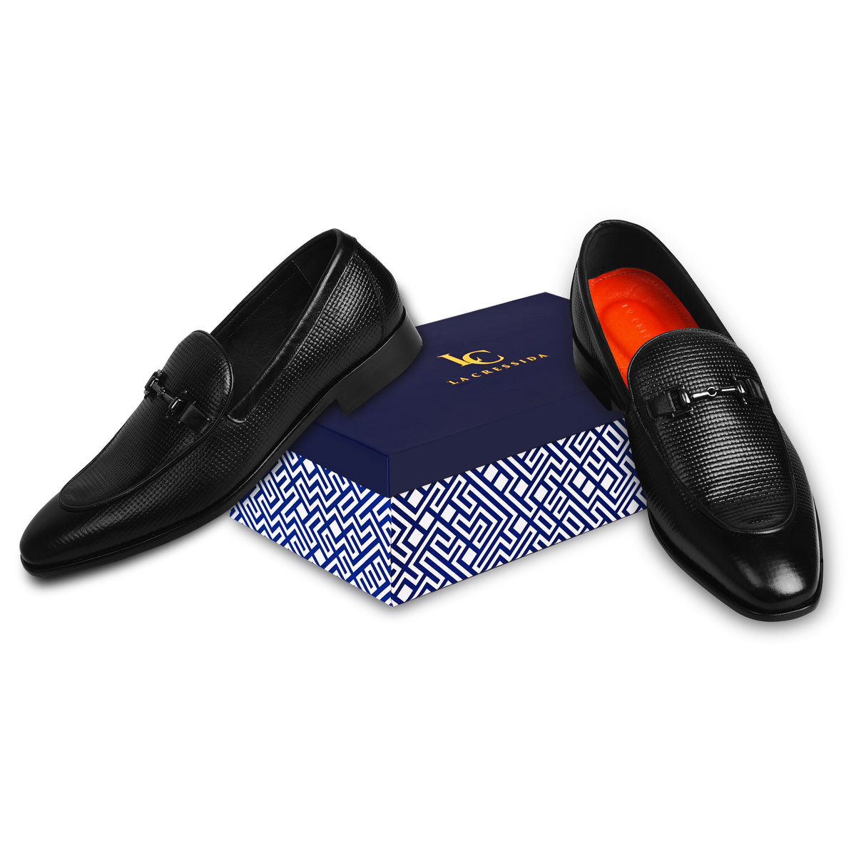 La Cressida Men's Black Leather Loafer