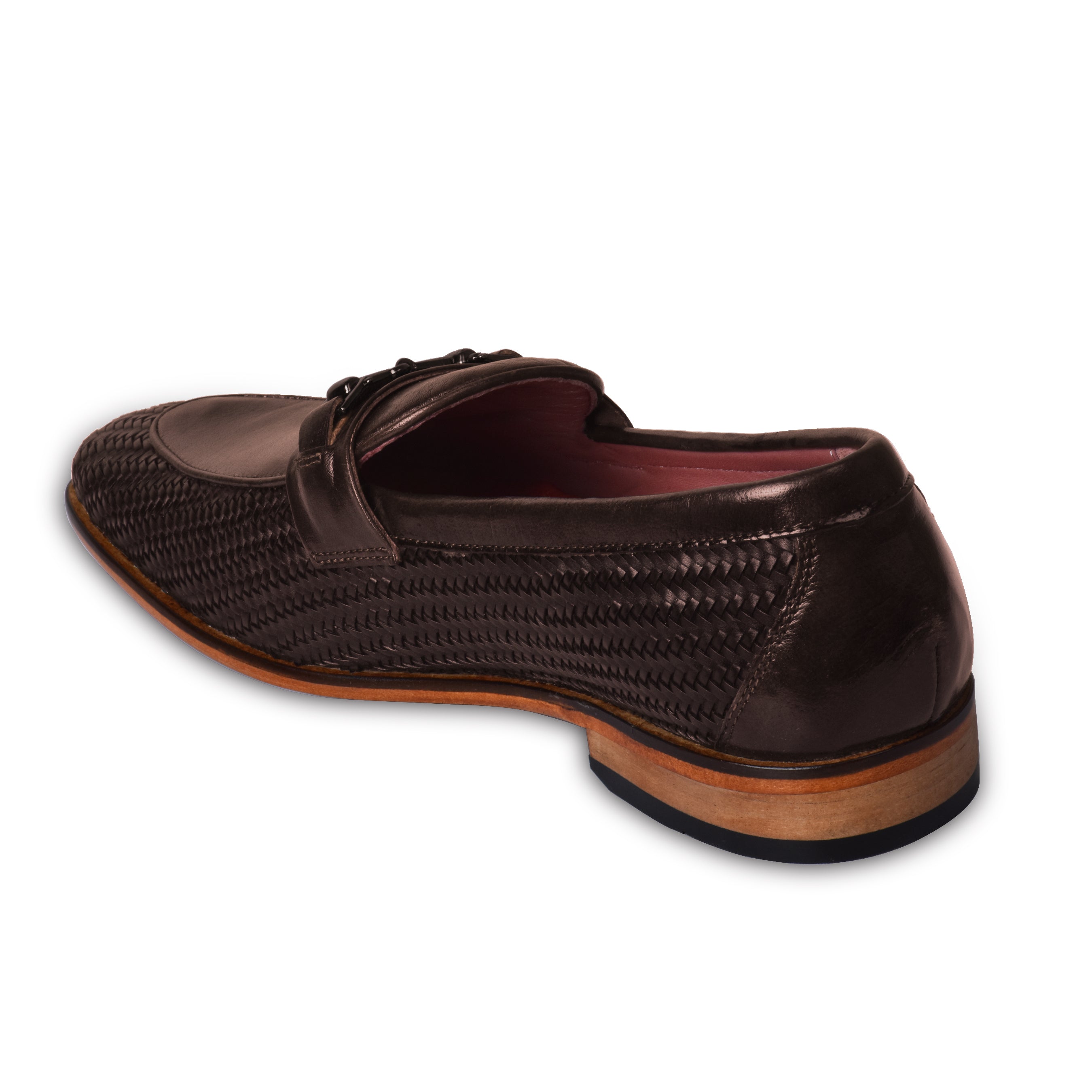 La Cressida Men's Brown Handwoven Leather Loafer