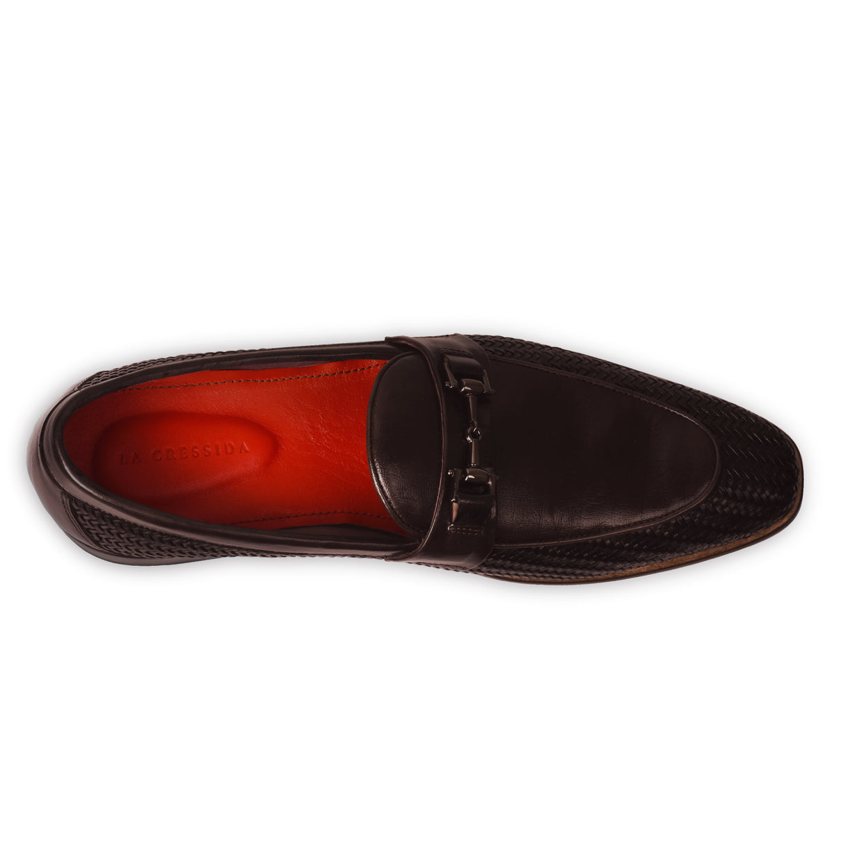 La Cressida Men's Brown Handwoven Leather Loafer