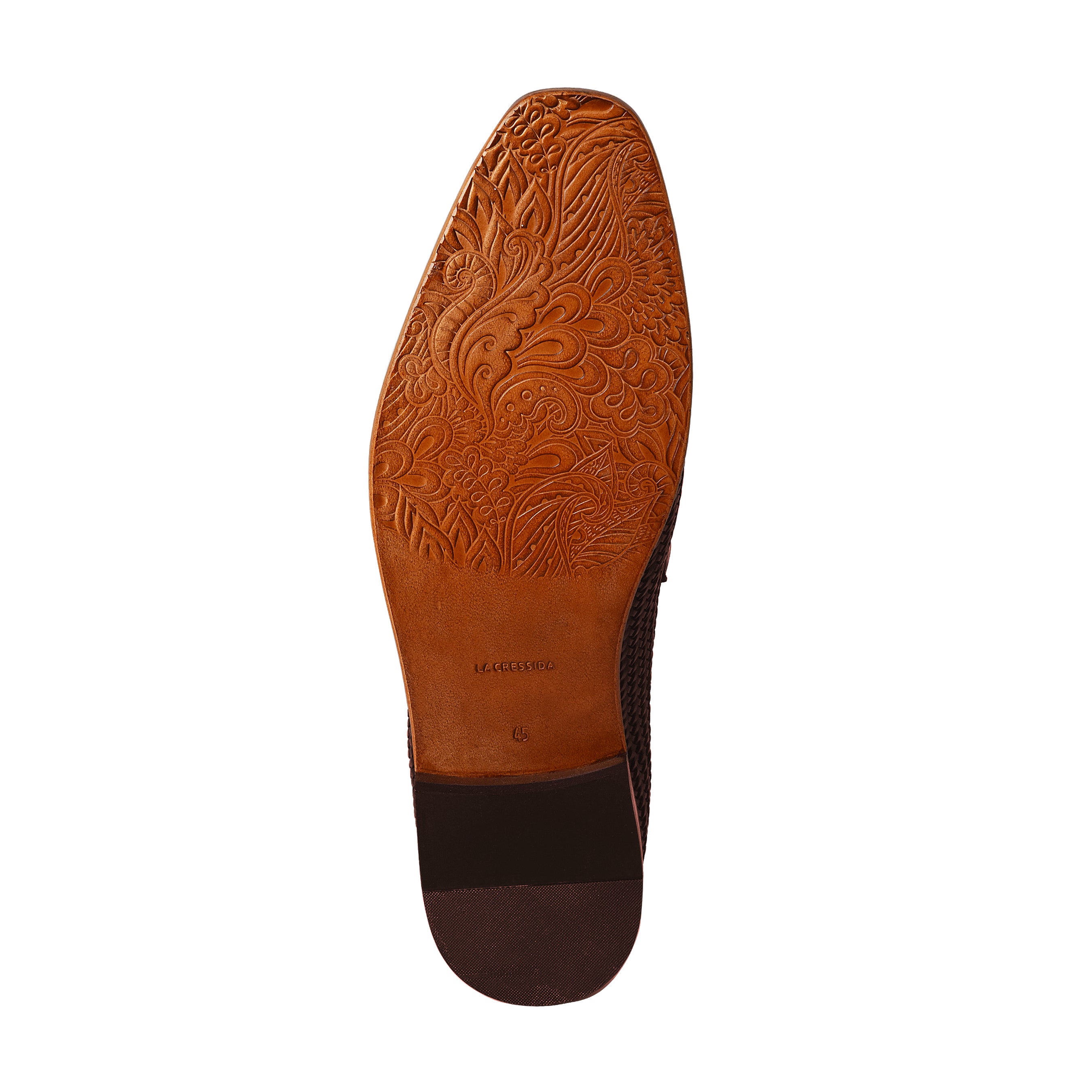 La Cressida Men's Brown Handwoven Leather Loafer