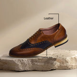 La Cressida Men's Two-Tone Leather Brogue Dress Shoe