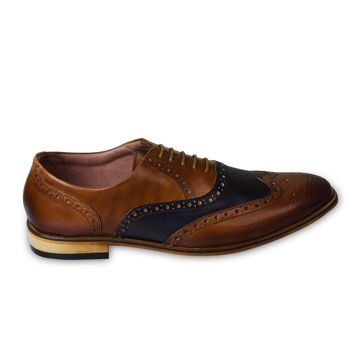 La Cressida Men's Two-Tone Leather Brogue Dress Shoe