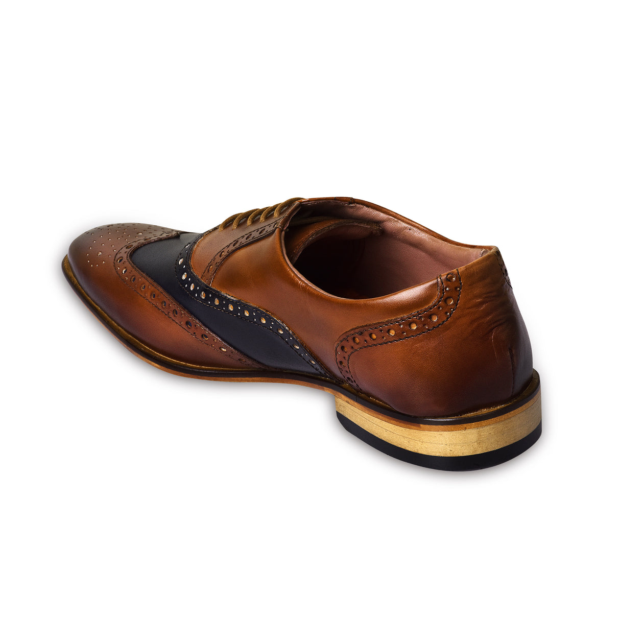 La Cressida Men's Two-Tone Leather Brogue Dress Shoe