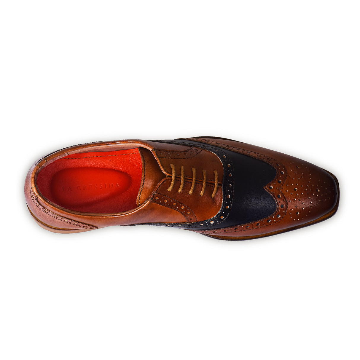 La Cressida Men's Two-Tone Leather Brogue Dress Shoe