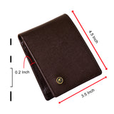 La Cressida Men's Saffiano Brown Leather Wallet