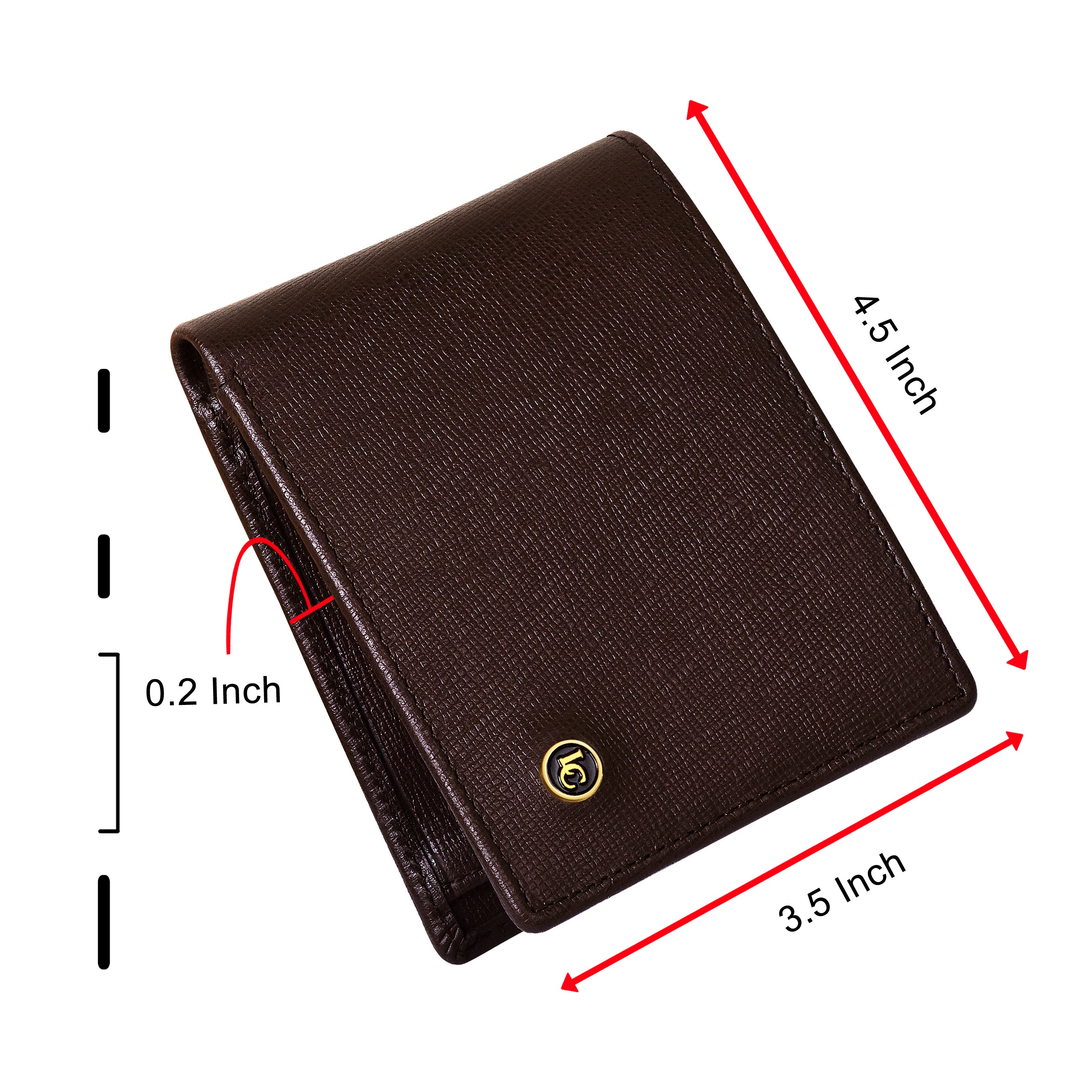 La Cressida Men's Saffiano Brown Leather Wallet