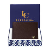 La Cressida Men's Saffiano Brown Leather Wallet