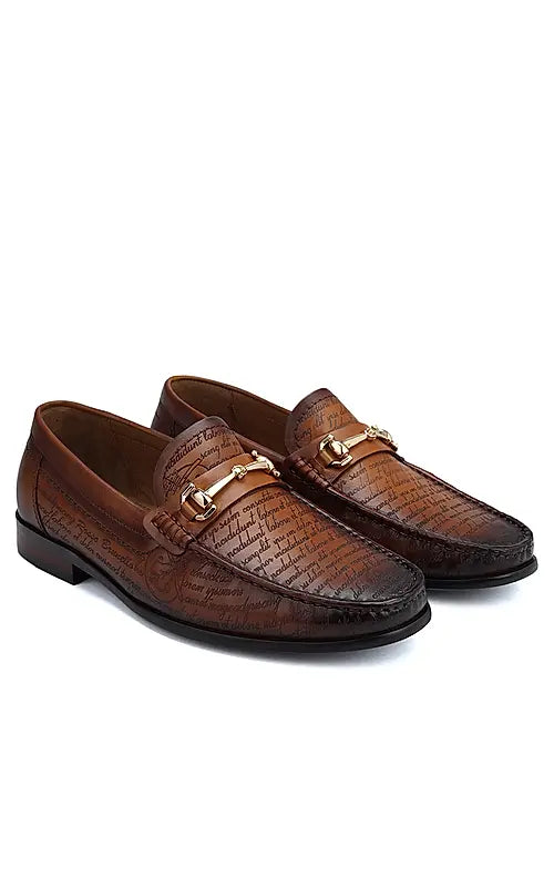 Tan Signato Leather Heel Moccasins