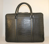 La Cressida Black Croco Men Laptop Bag