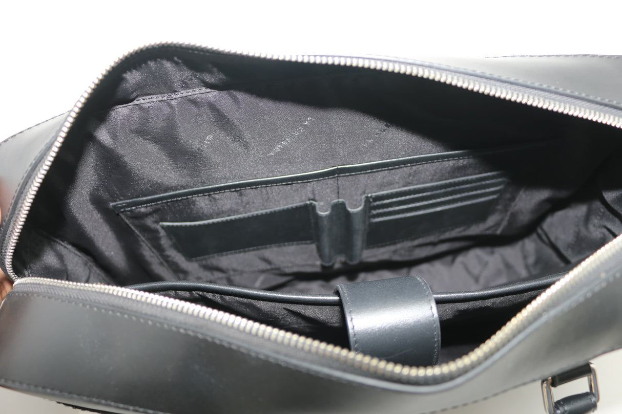 La Cressida Black Croco Men Laptop Bag