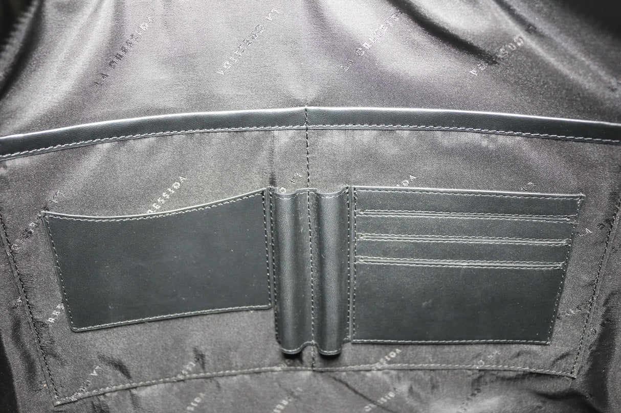 La Cressida Black Croco Men Laptop Bag