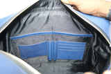 La Cressida Blue Saffiano Men Laptop Bag